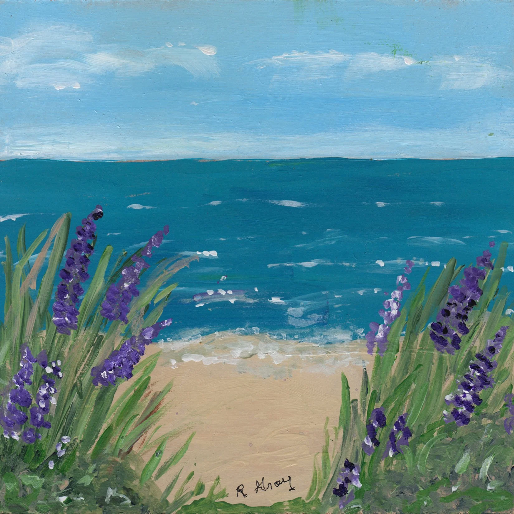 355. "Lupins by the Sea" Ruth Gray