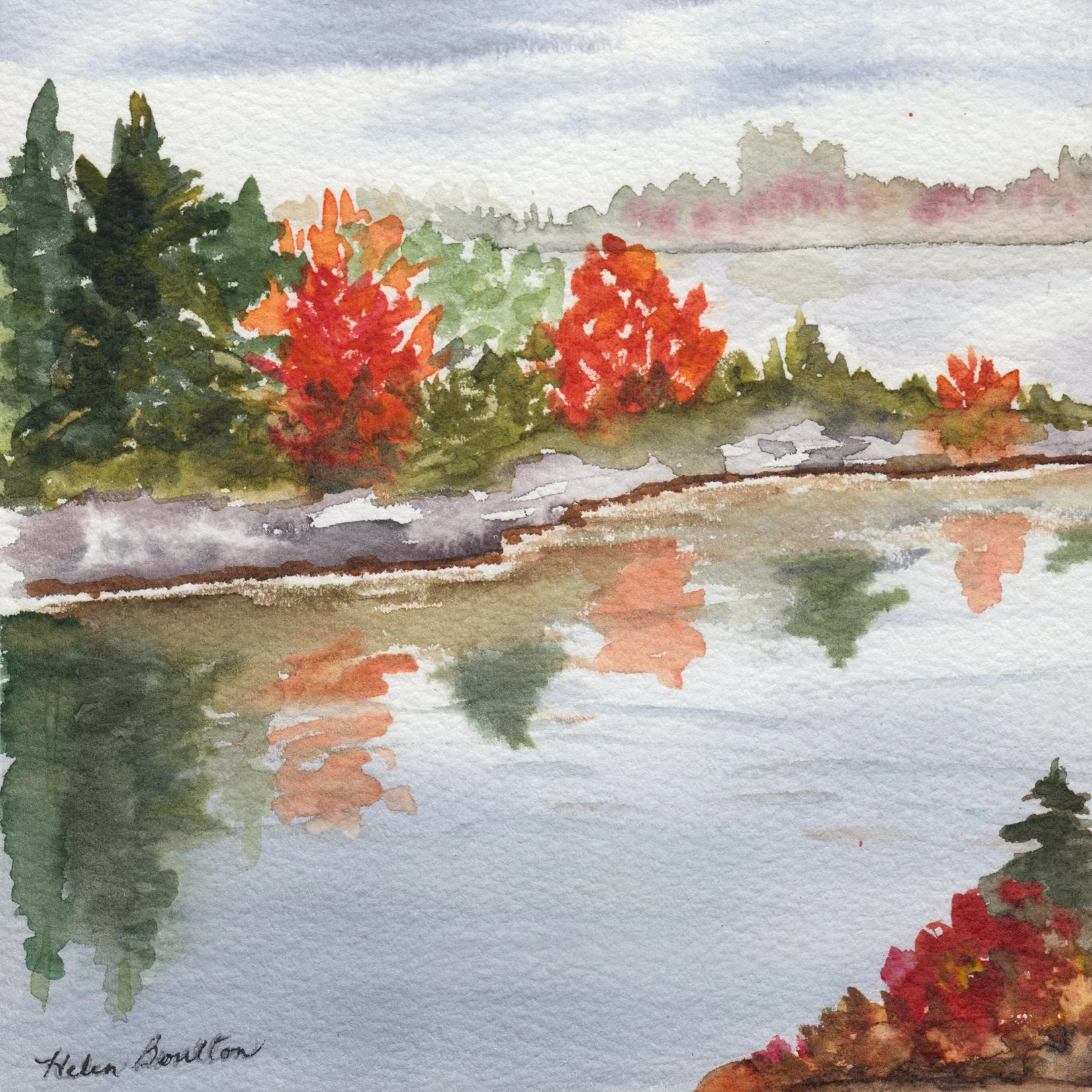 129. "Autumn at the Lake" Helen Boulton
