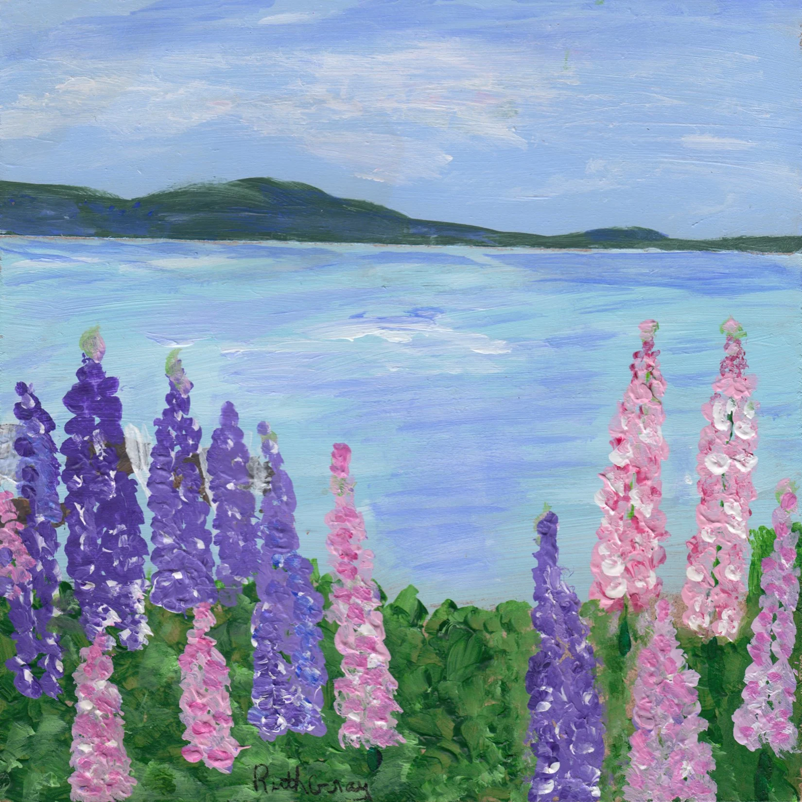 352. "Lupins by the Sea" Ruth Gray