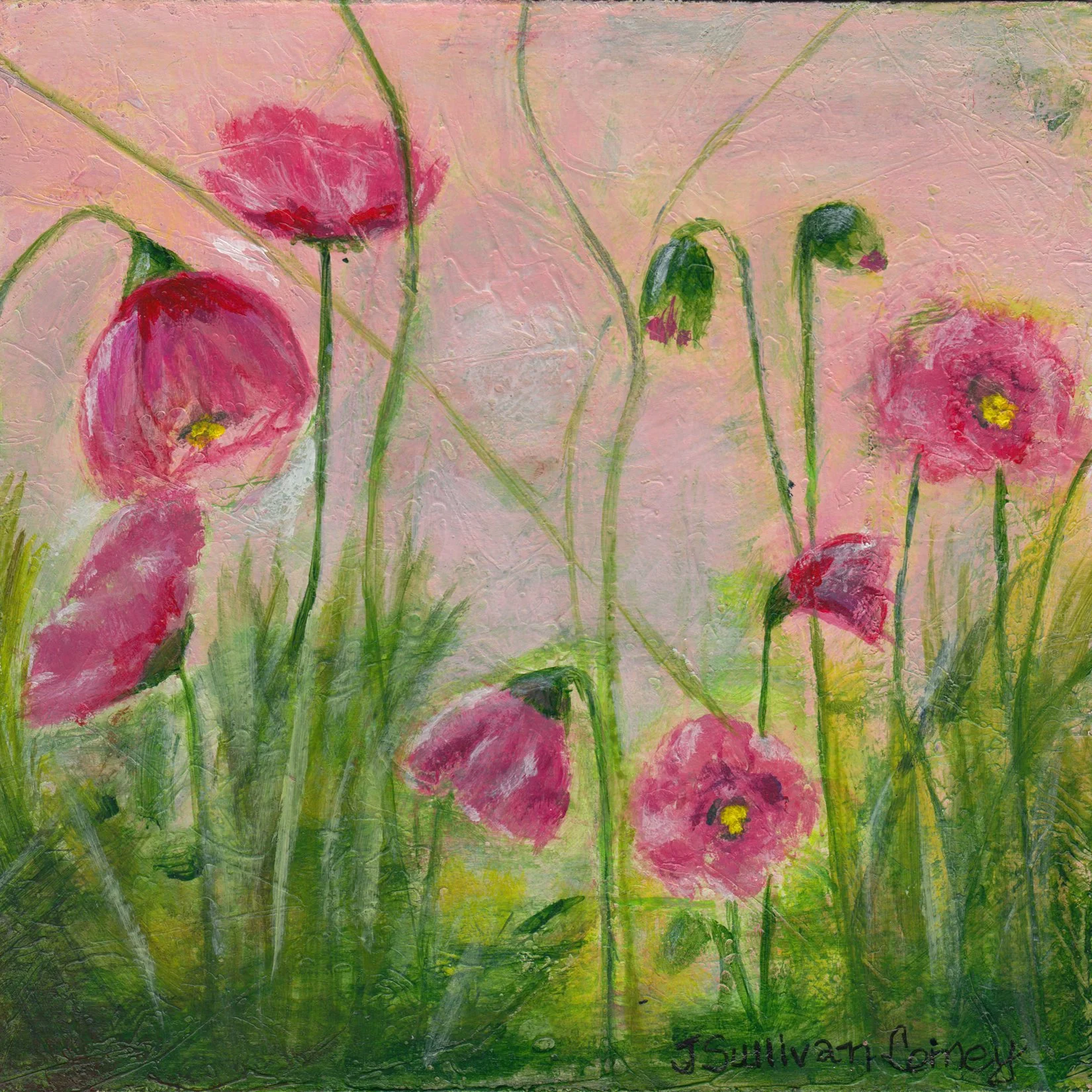 136. "July Poppies II" Judith Sullivan-Corney