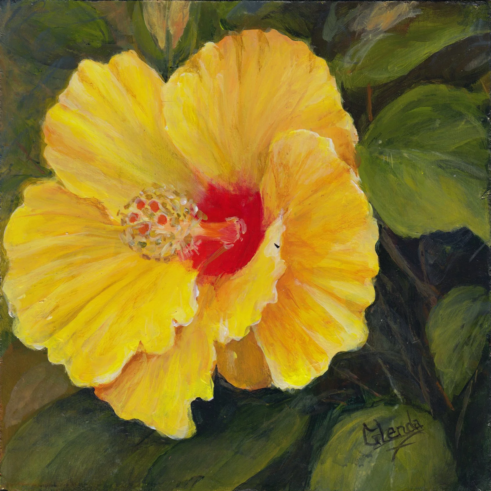 195. "Hibiscus" Glenda Stone
