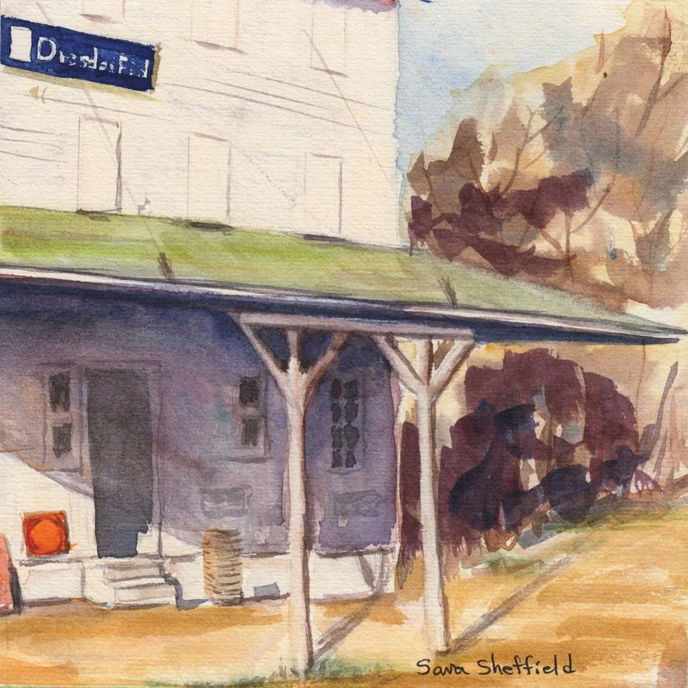 598. "Cottage with Sone Wall" Shirley M. LeBlanc