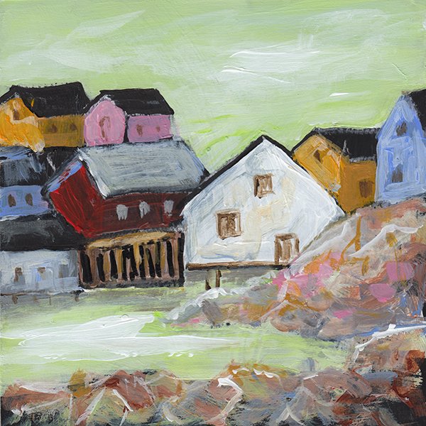 256 - "Fishing Village" - Maureen Phillips
