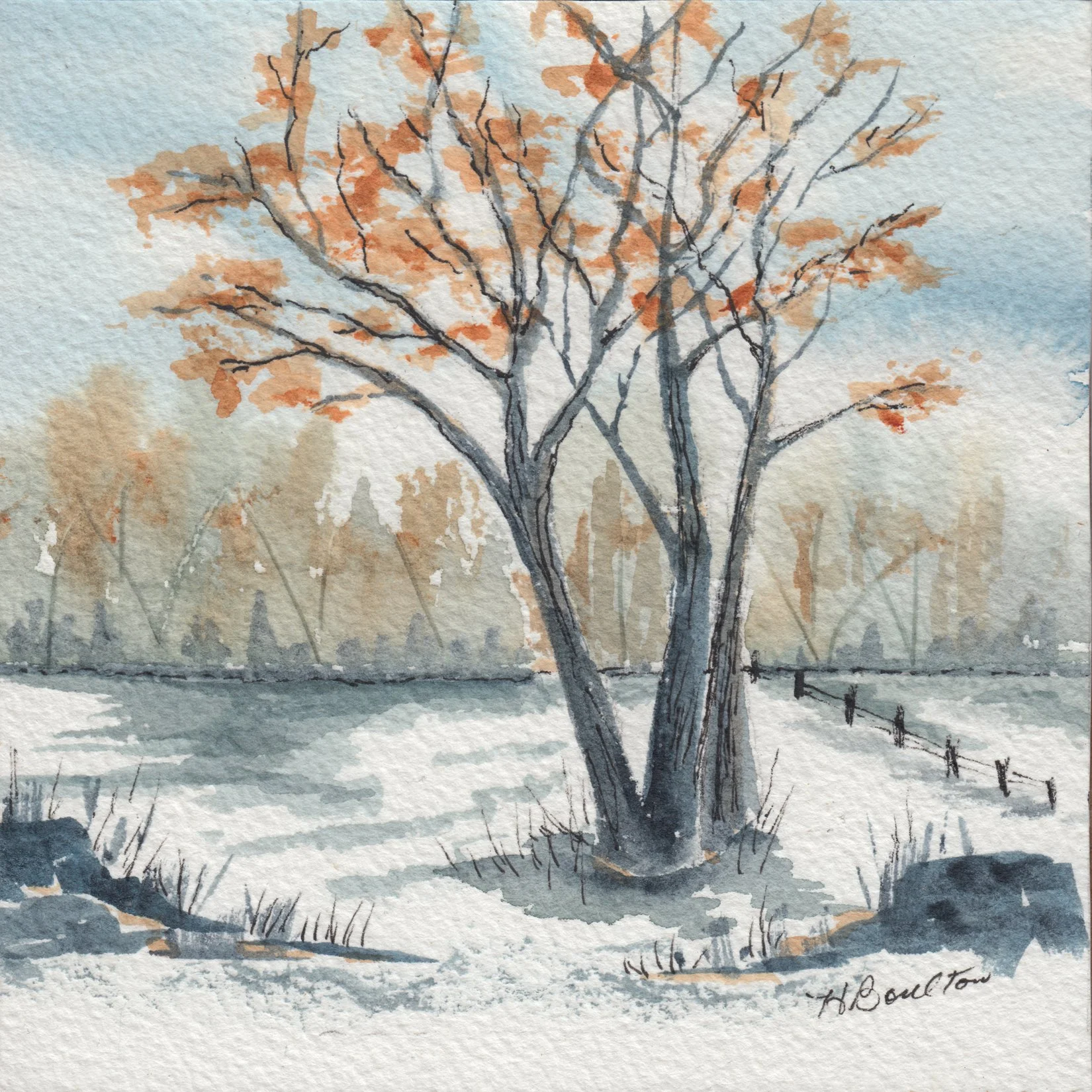 132. "Oak Leaves" Helen Boulton
