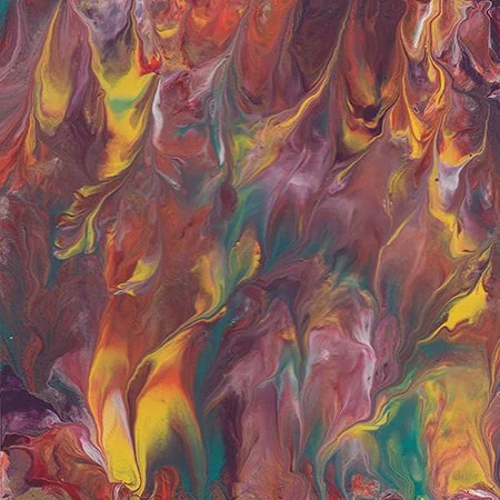 112 - "Orange & Green with Silver" - Diane E. Comeau