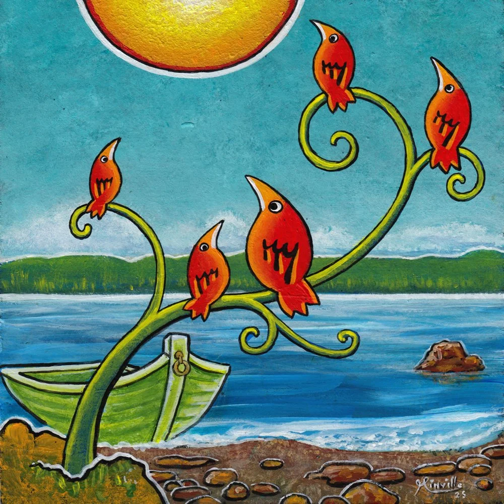 1018. "Pause sur la rivage" Patrick Minville