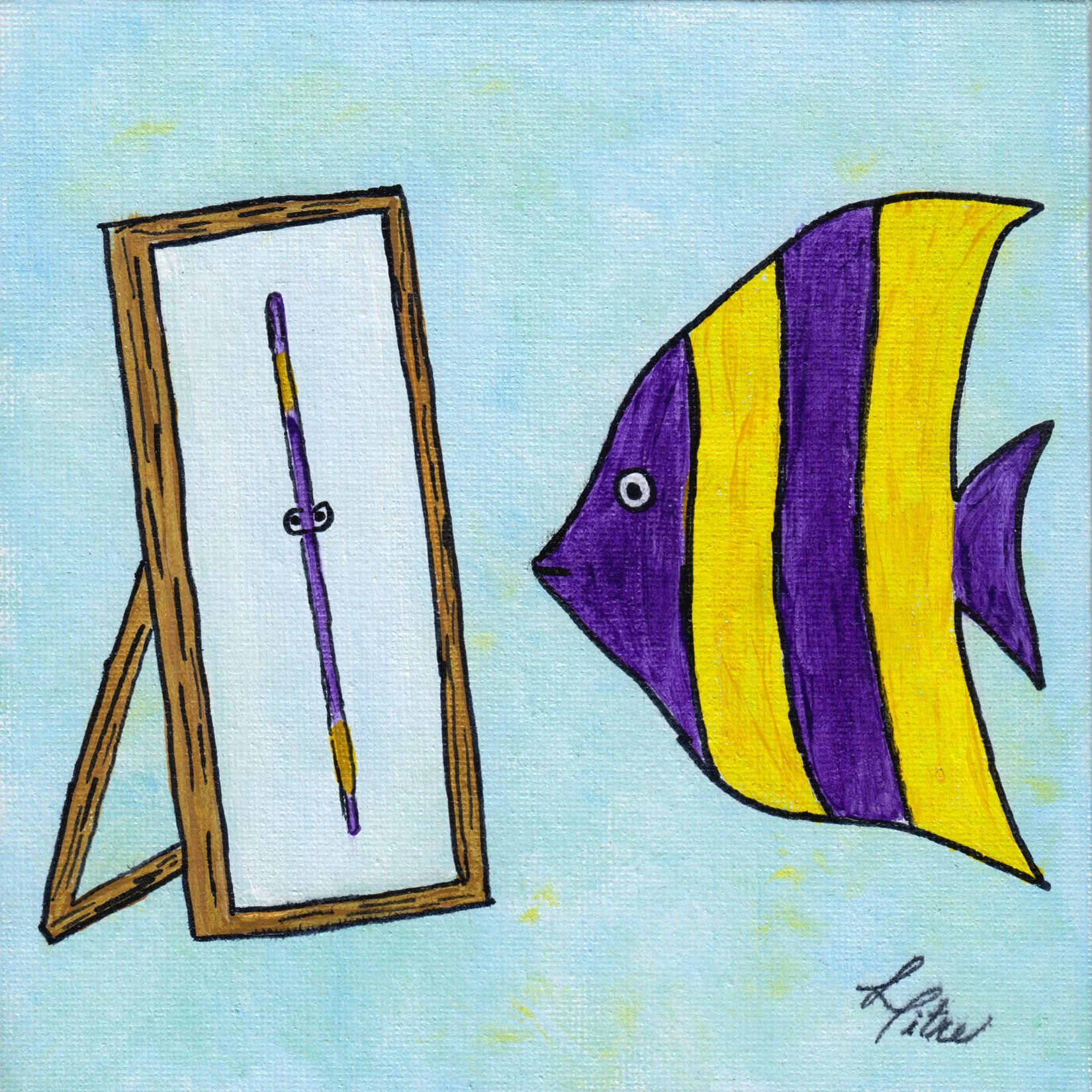 296. "Fishy Mirror" Lise Pitre