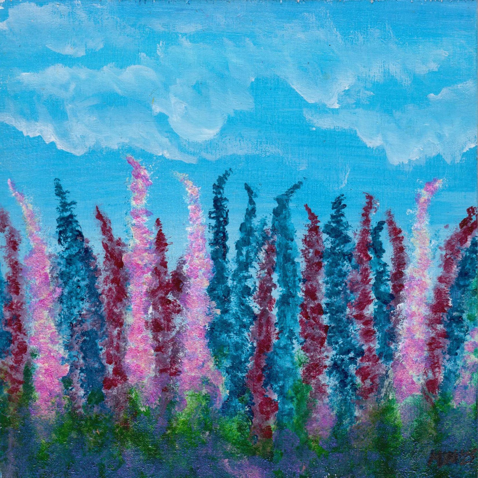 257. "Lupine Sky" Marion Nickerson