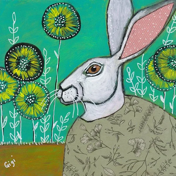 516 - "Hare and Wildflowers" - Gigi Hooper