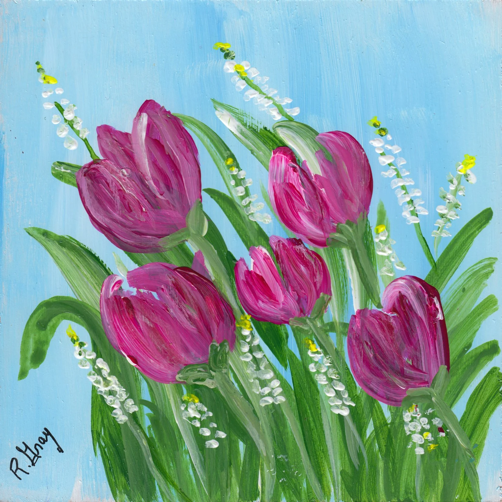350. "Rose Tulips" Ruth Gray