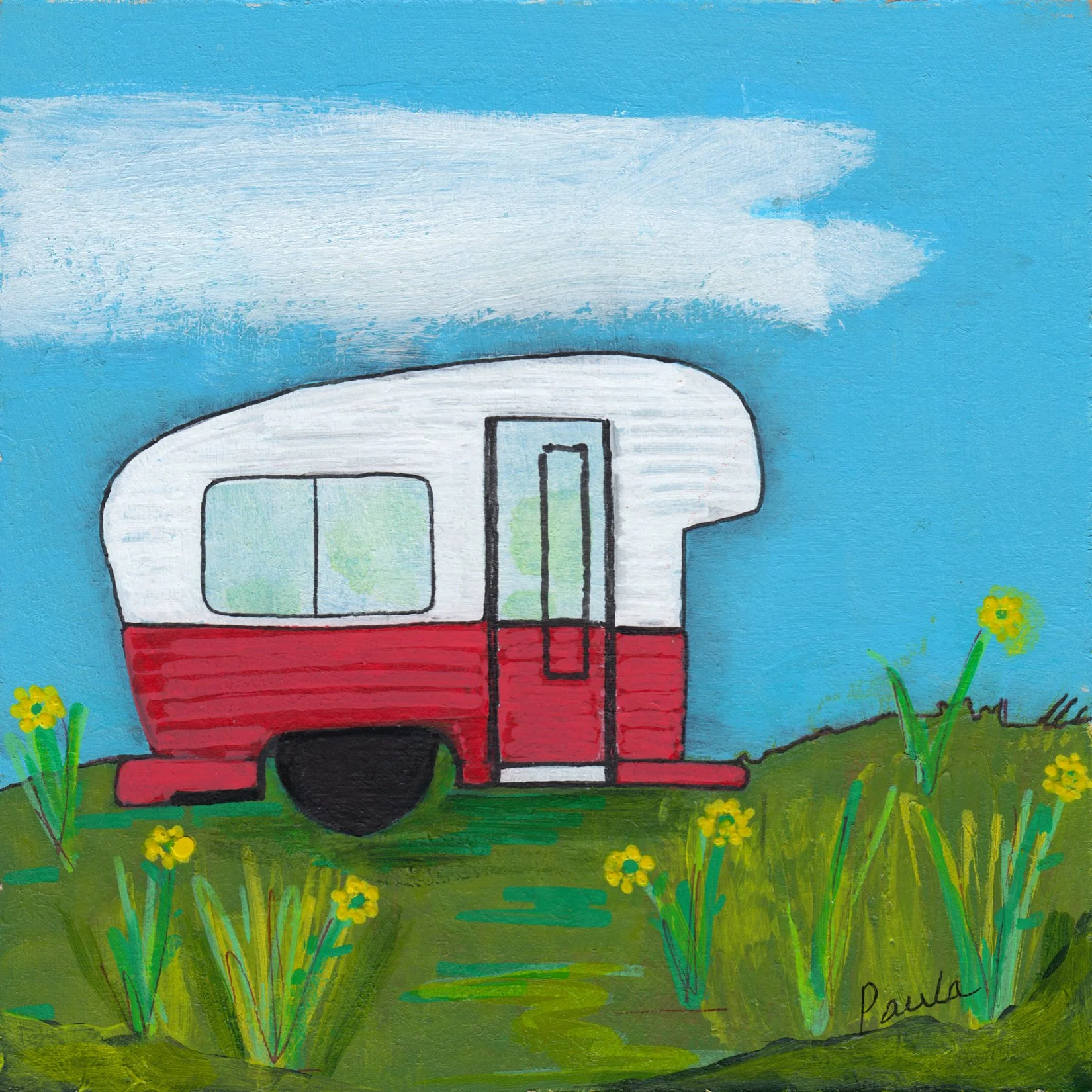 109. "Retro Red Camper #2" Paula Fredericks