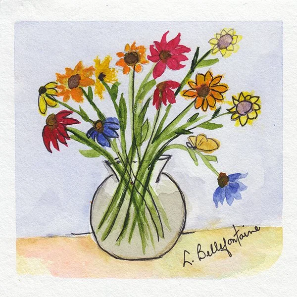 553 - "Multicolour Flowers" - Leslie Bellfontaine