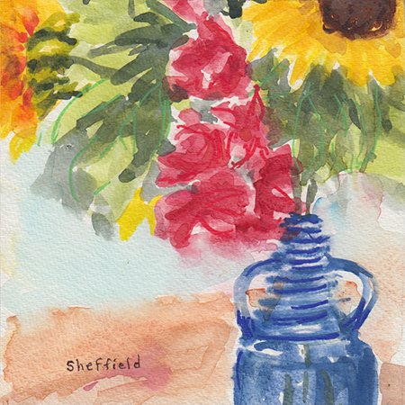34 - "Blue Bottle" - Sara Sheffield