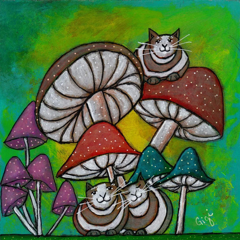968. "Cats & Mushrooms" Gigi Hooper
