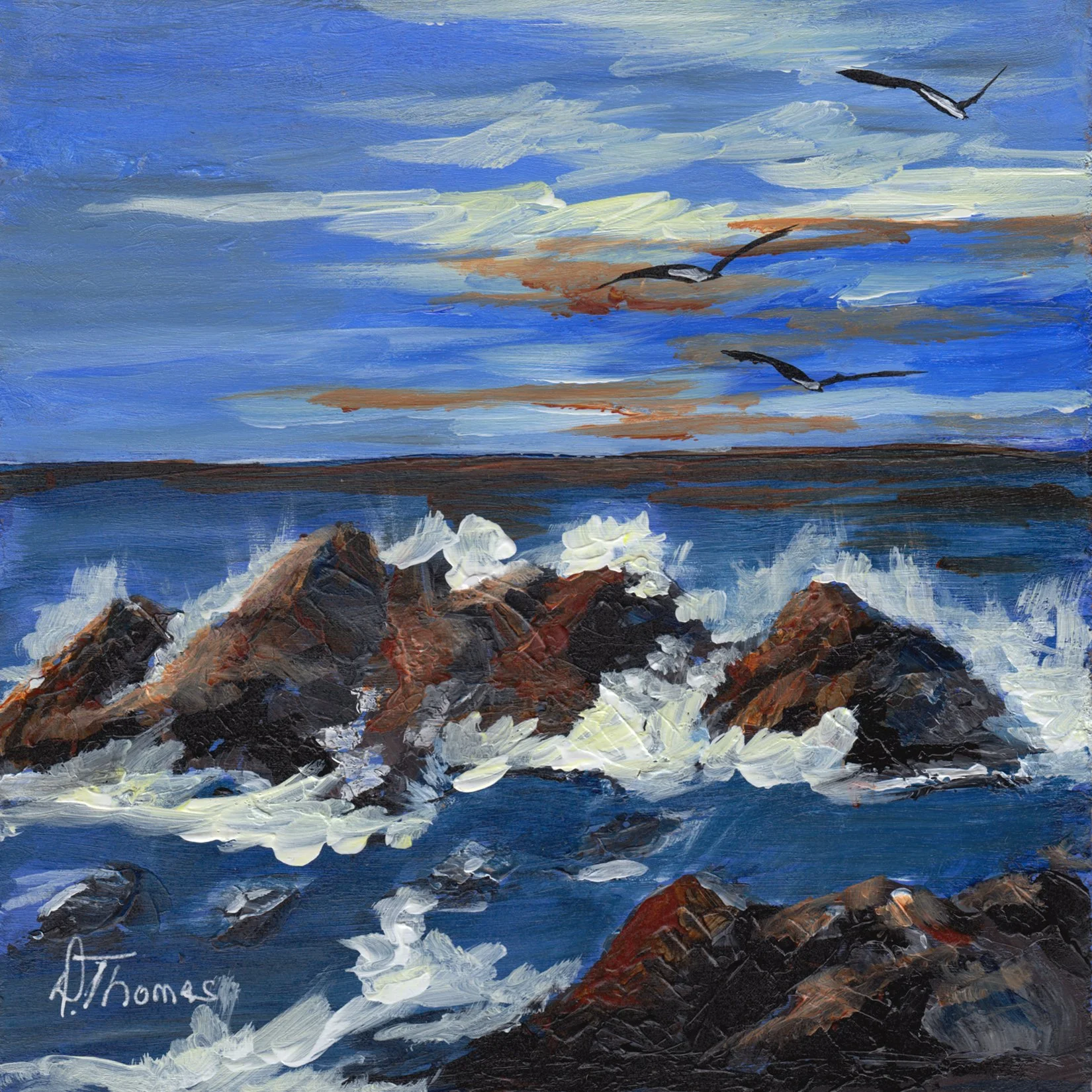373. "Rock Seascape" Delores Thomas