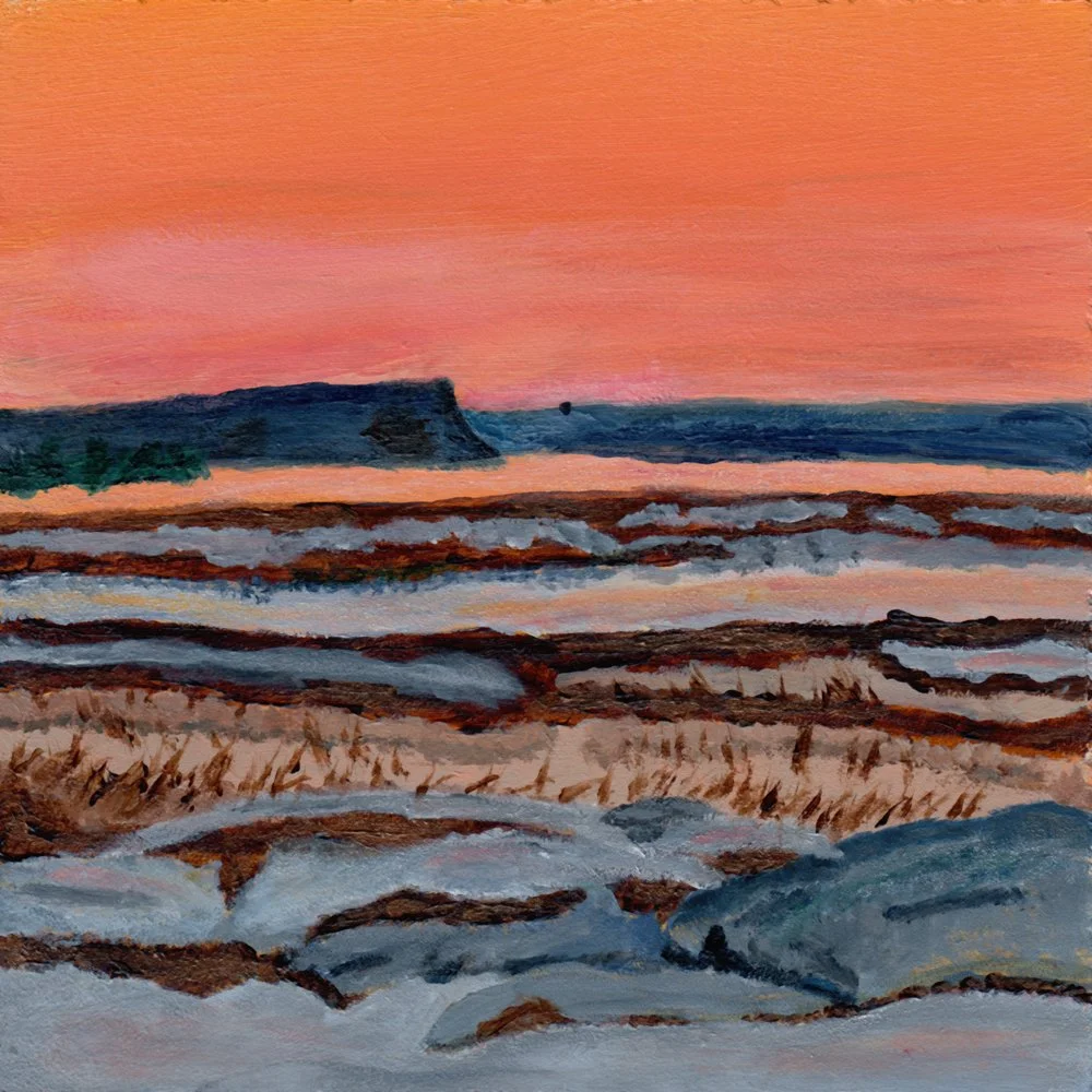 819. "Cape Blomindon, from Downtown Wolfville" Louise Riedel
