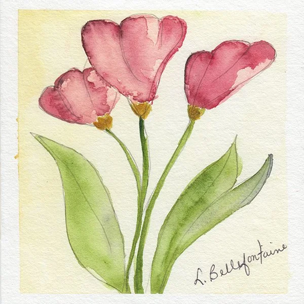 554 - "Red Flowers" - Leslie Bellfontaine