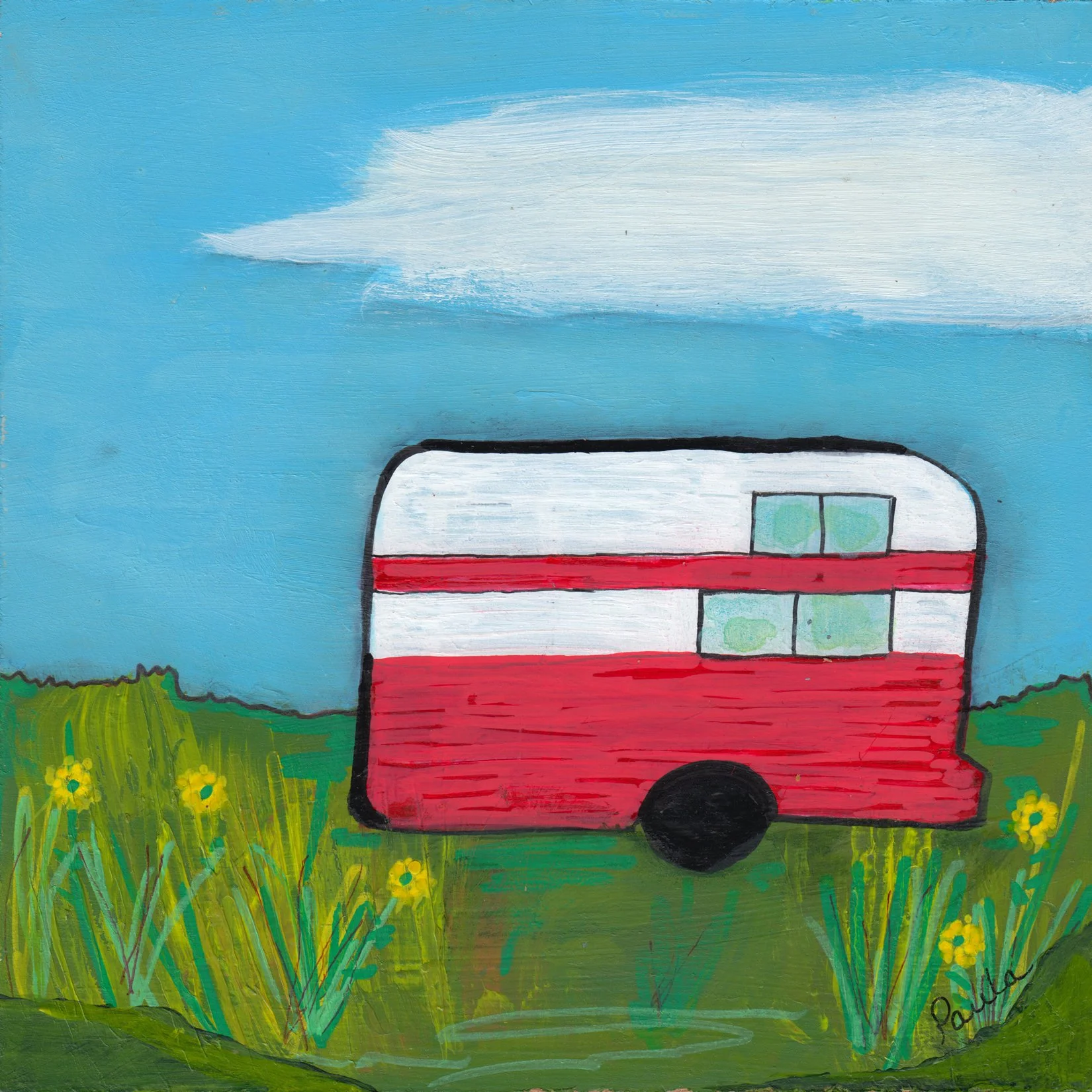 108. "Retro Red Camper #1" Paula Fredericks