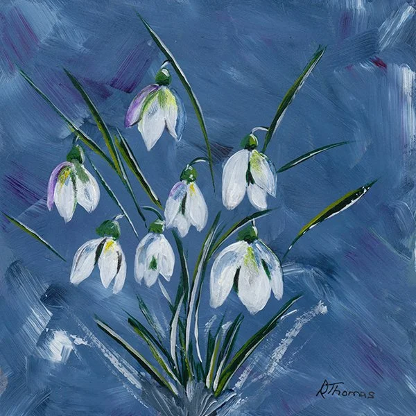 389 - "Flowers in the Blue" - Delores Thomas