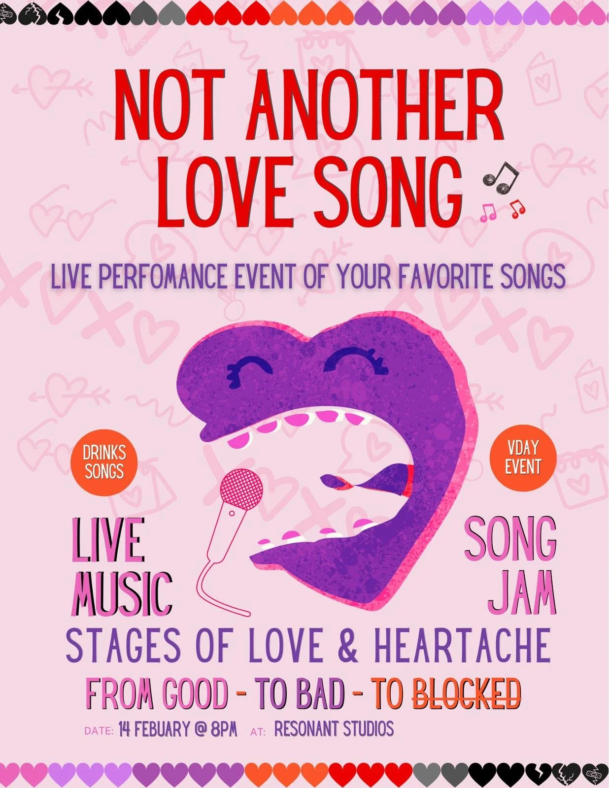 NOT ANOTHER LOVE SONG Valentine's Day Song Jam and Mixer