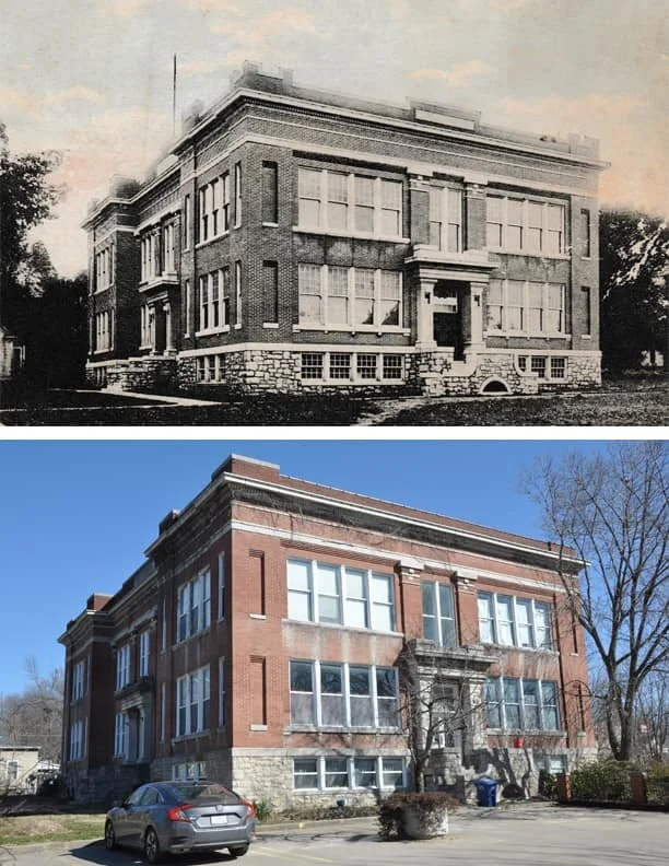 Then and Now — Fulton Public School Center St — Kingdom of