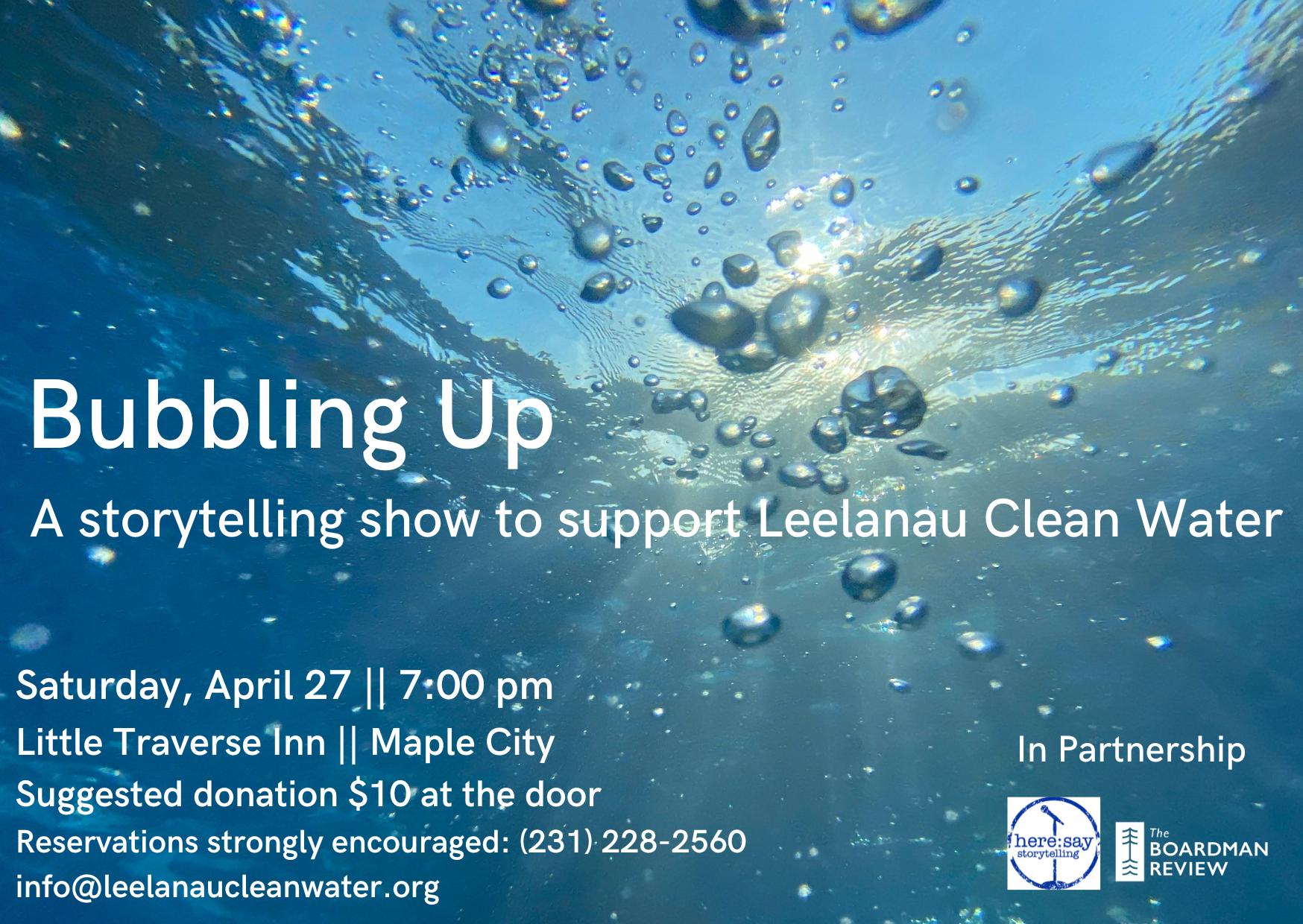 Here:Say and Leelanau Clean Water Present: Bubbling Up