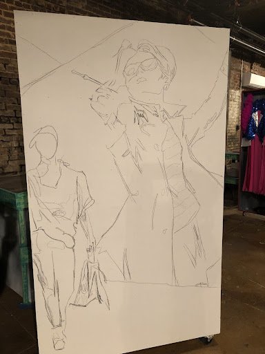  The motif outline for the fashion show in  Kinky Boots  at Market Theatre. 