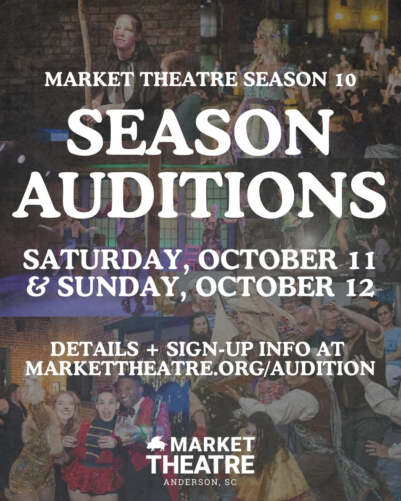 Announcing Market Theatre Season Auditions 
🎭 

Market Theatre will hold full season auditions for all productions on Saturday, October 11 &amp; Sunday, October 12 &mdash; audition slot sign-ups will open on Wednesday, September 24. 

All details &a