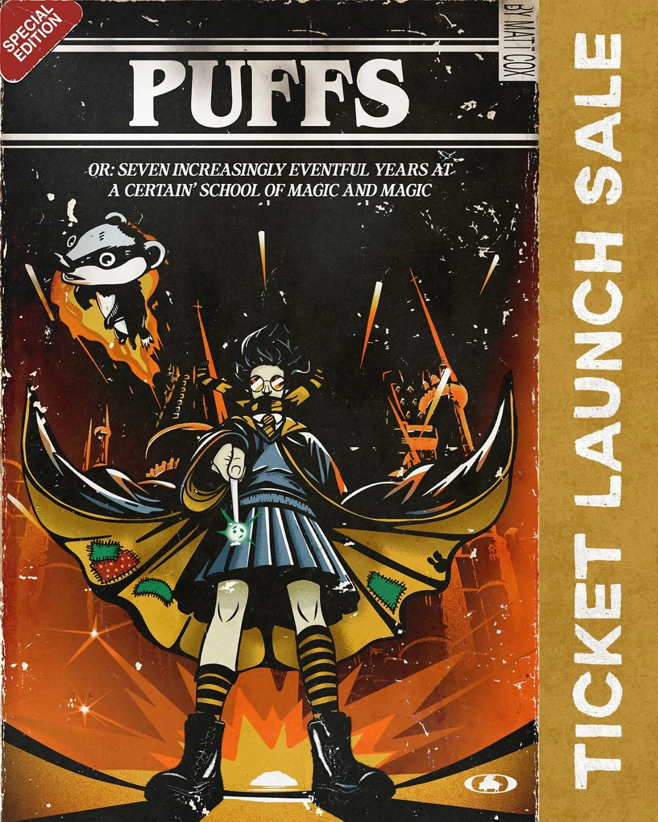 PUFFS: TICKET LAUNCH SALE! ⚠️

Enter code LAUNCH at checkout for 3 days only to get 10% off every ticket &mdash; head to tickets.markettheatre.org now to lock in your discount 🎟️ 

PUFFS, OR: SEVEN INCREASINGLY EVENTFUL YEARS AT A CERTAIN SCHOOL OF 