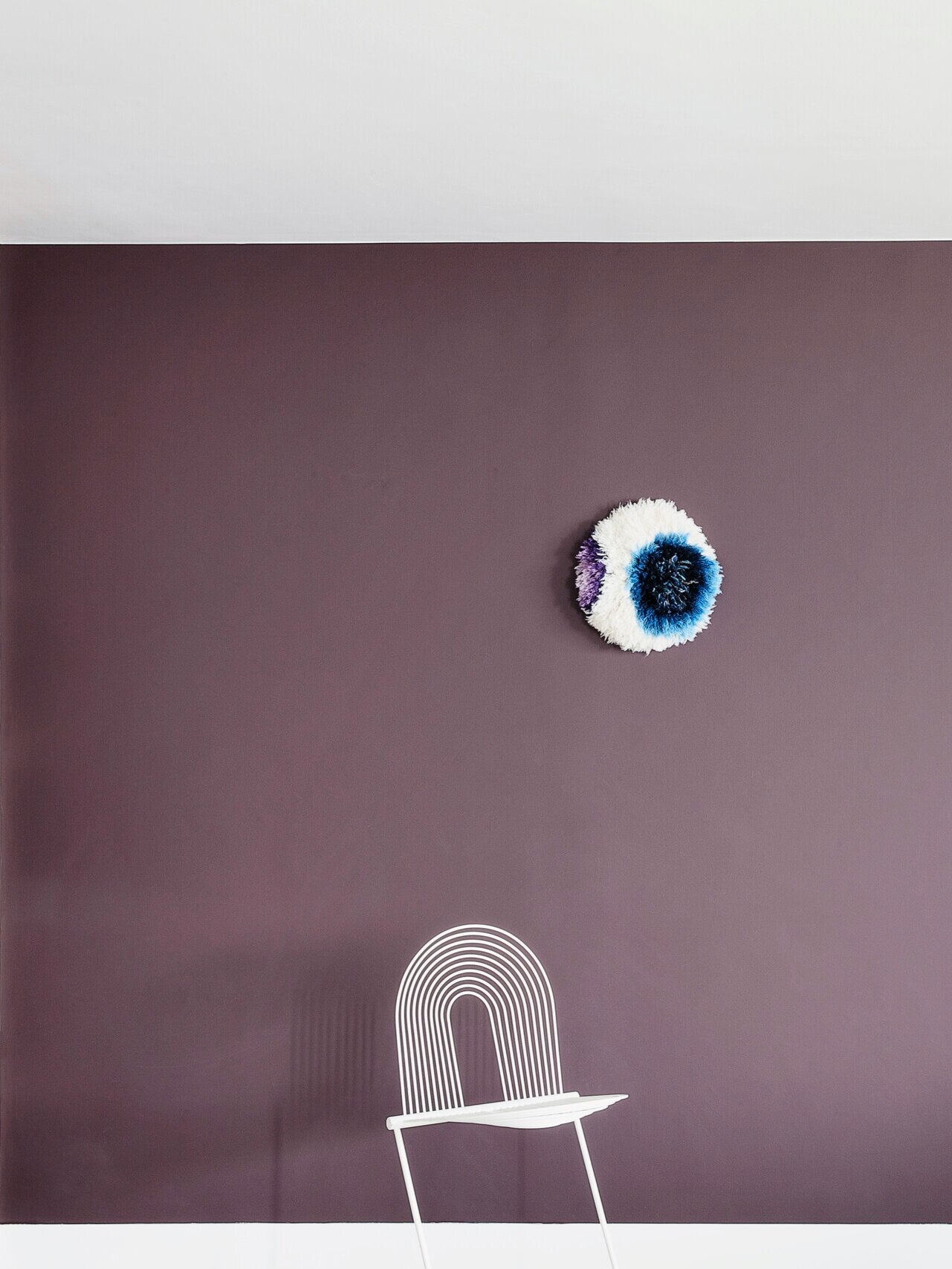 Wall painted with 'Blueberry'