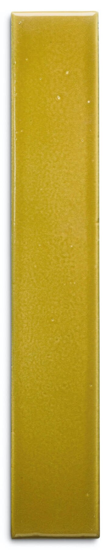 Lava stone tile glazed with 'Moss Shiny Crystal'