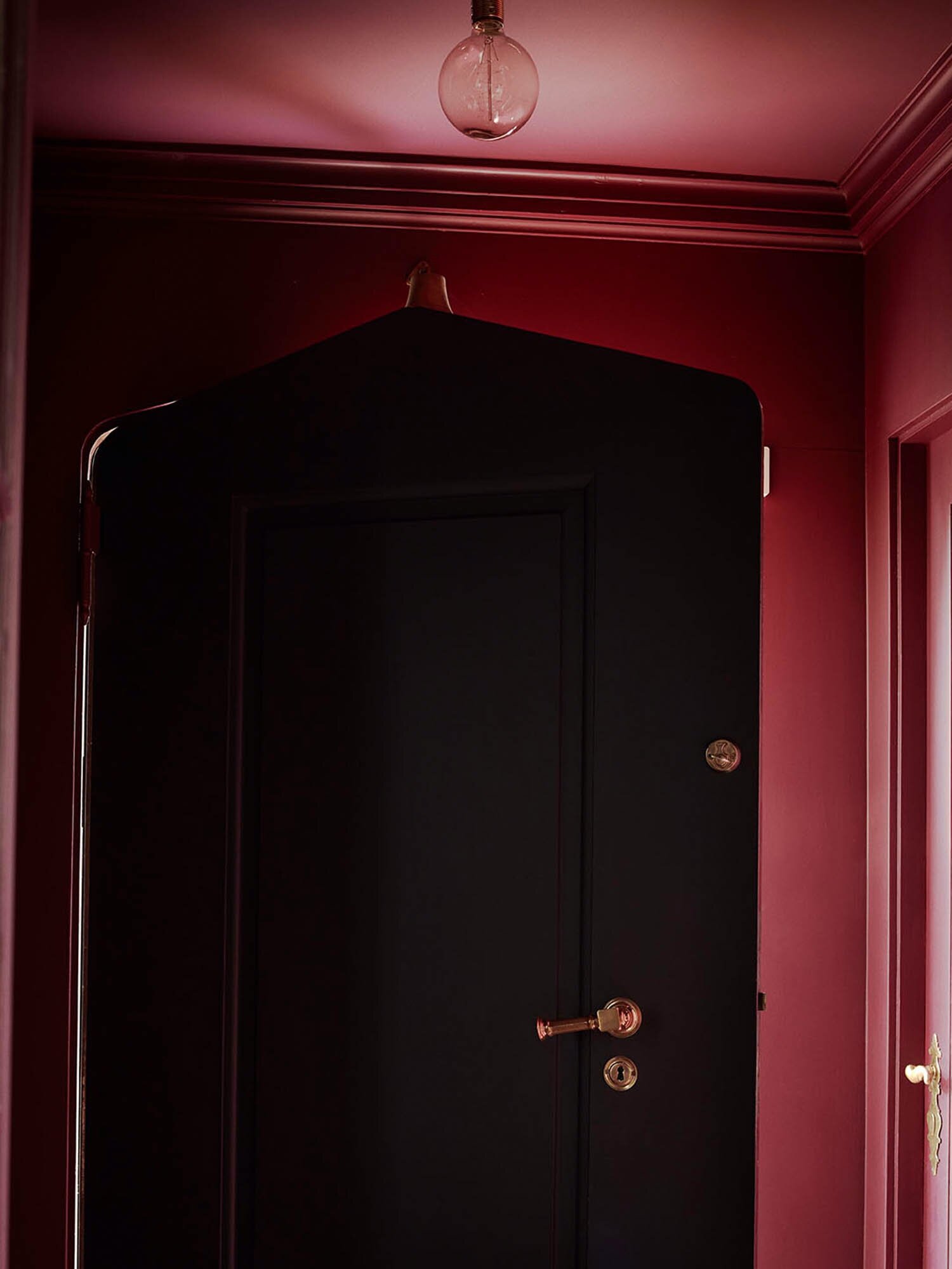 Door painted with 'Black Swan' 