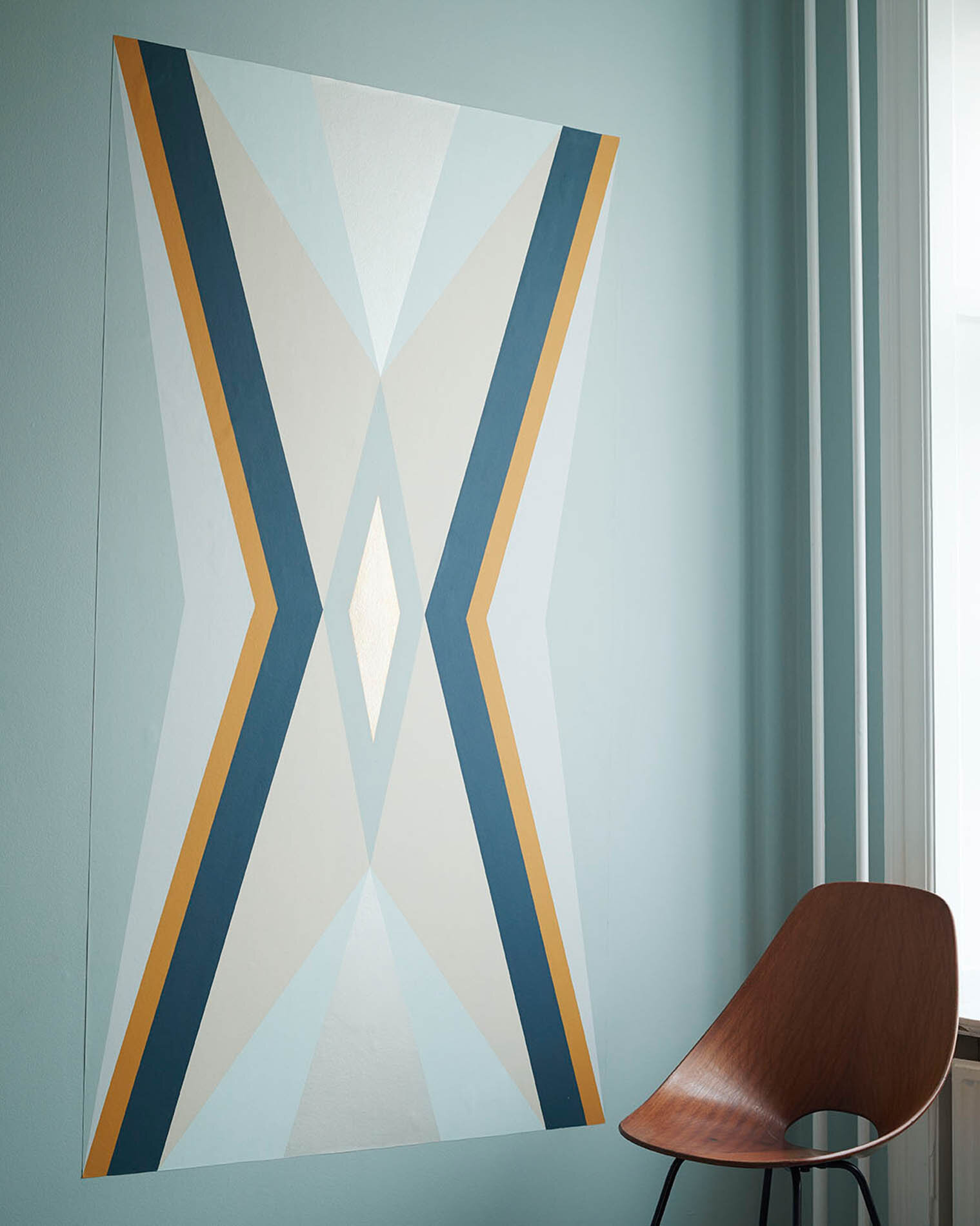 Wallpaper 'Stylization' painted with various colors from the File Under Pop Paint  Collection 