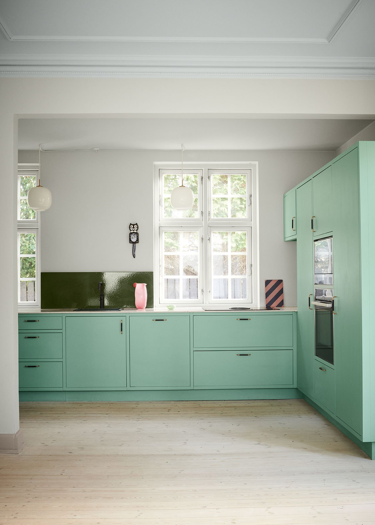 Kitchen fronts painted with 'Early Spring'