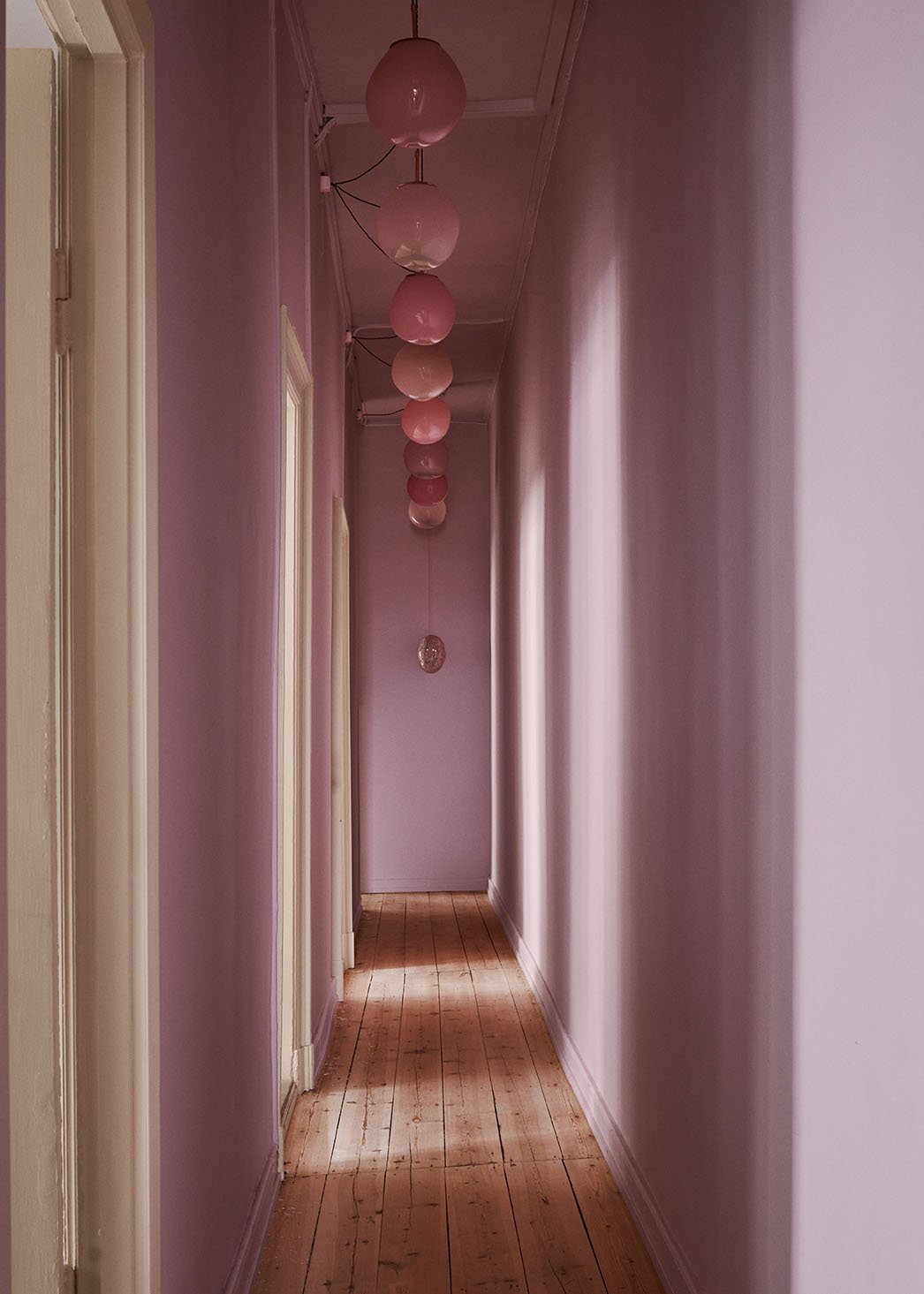 Walls and ceiling painted with 'Desert Rose'
