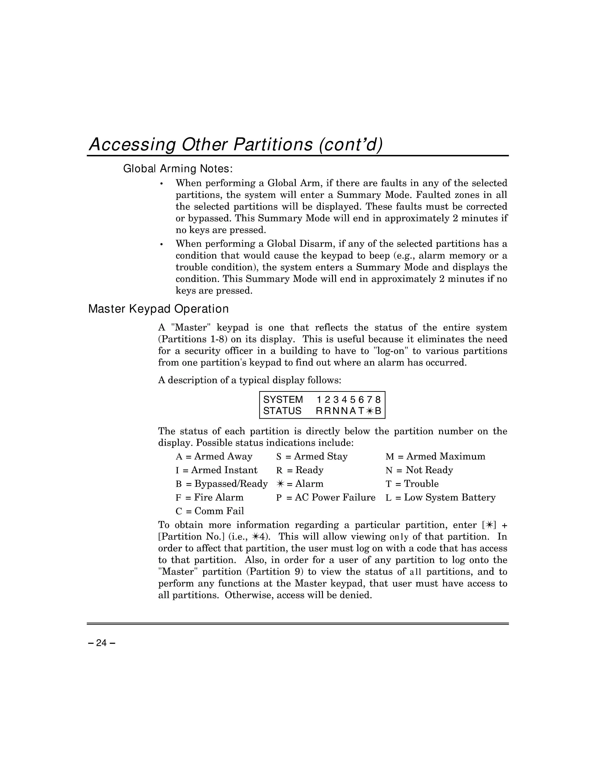 Ademco Vista 128FBP User Manual — Security Technologies