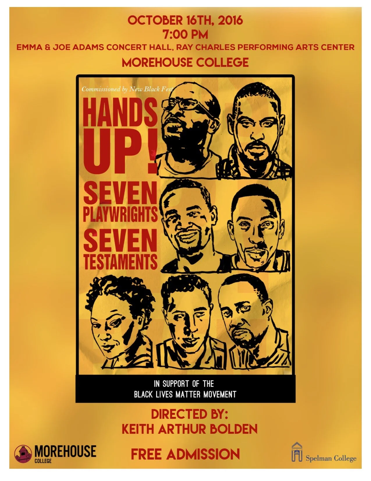 'HANDS UP!'  Seven playwrights, Seven Testaments  