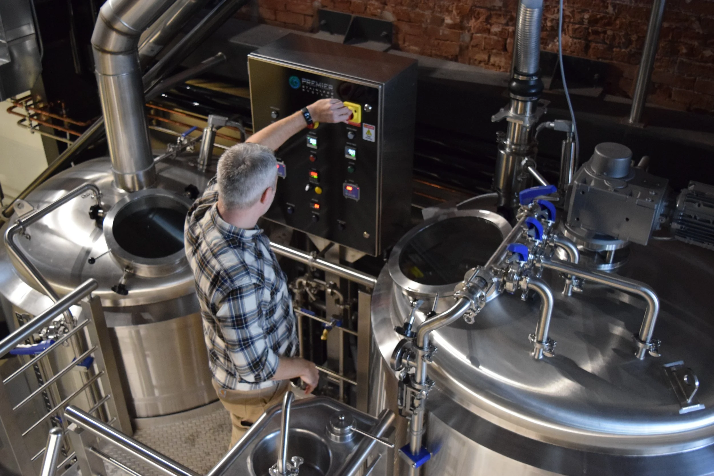 Derek Wasak, Brewery Consultant observing brewery operations to conduct brewery operations and process improvement.