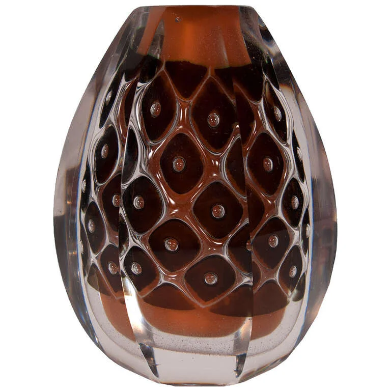 Ariel Art Glass Vase by Edvin Ohrstrom for Orrefors