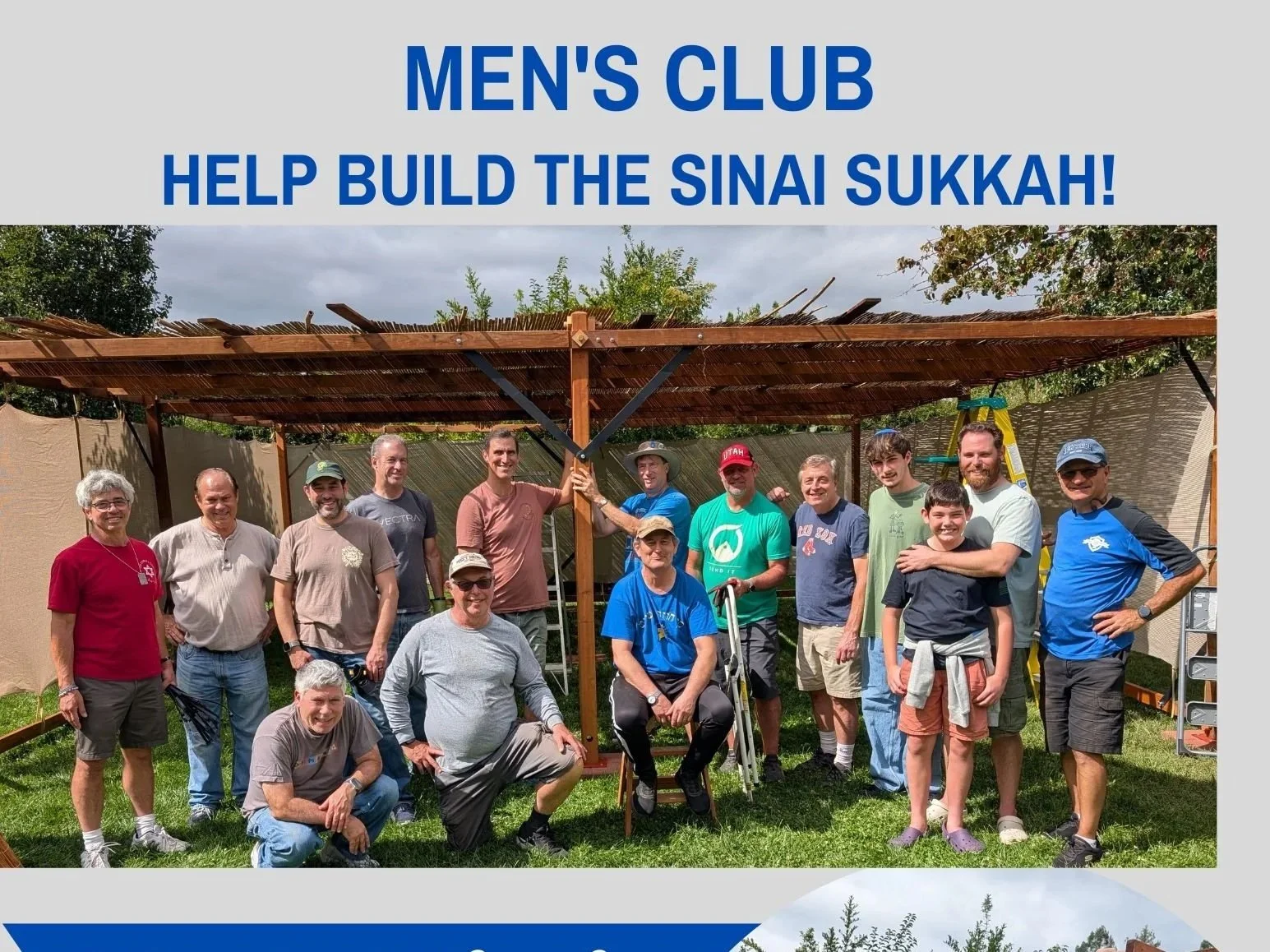 Men's Club Annual&nbsp;Build&nbsp;of the Sinai&nbsp;Sukkah 