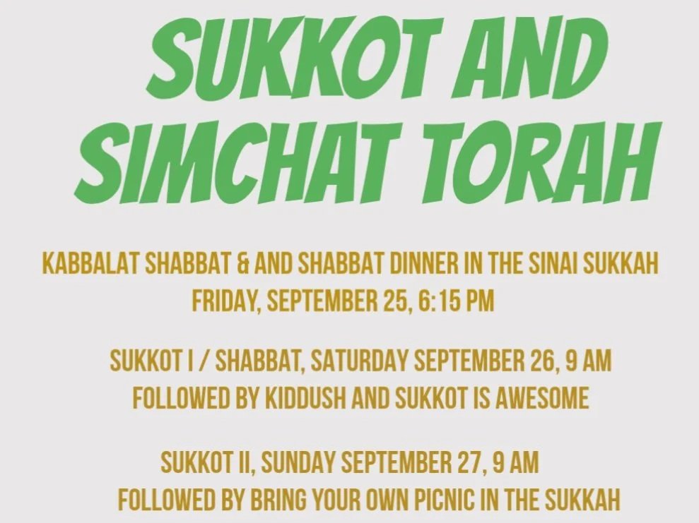 Sukkot II Morning Services and BYOP lunch 