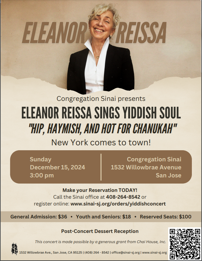 Yiddish Concert with Eleanor Reissa