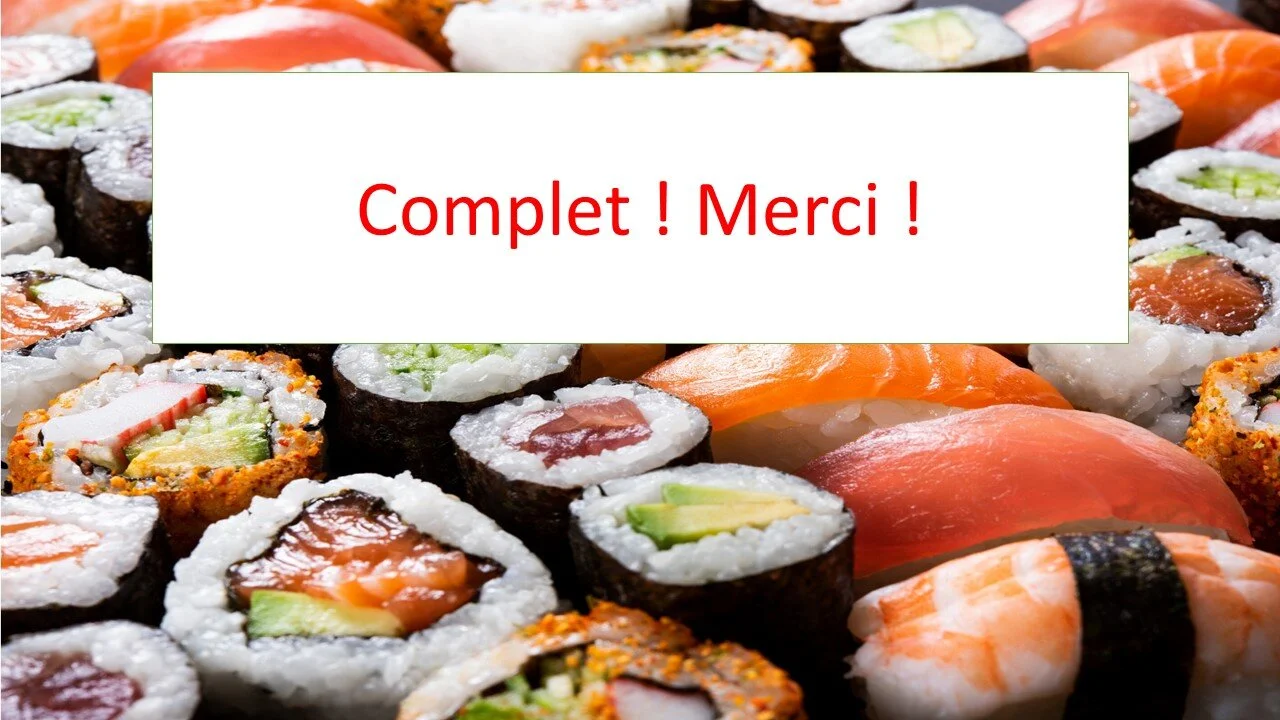Cours Sushi   Samedi 24 janvier 2026