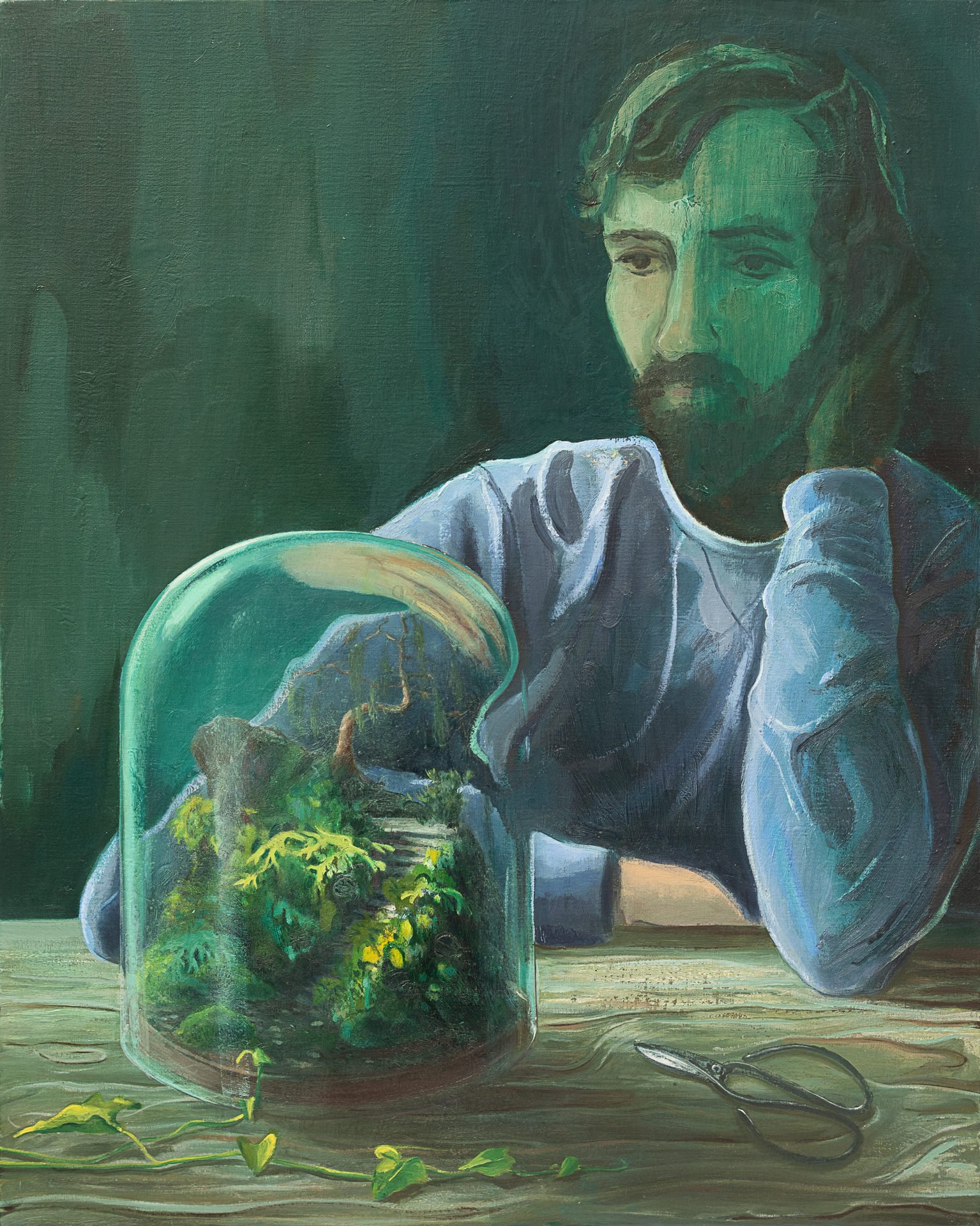 Gardener, 2021, 76cm x 61cm, oil on canvas.