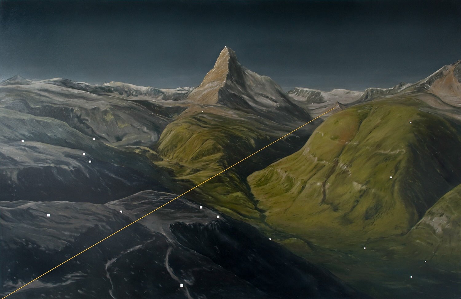 The Wildness Pleases I (Virtual Matterhorn) 2011, oil on canvas