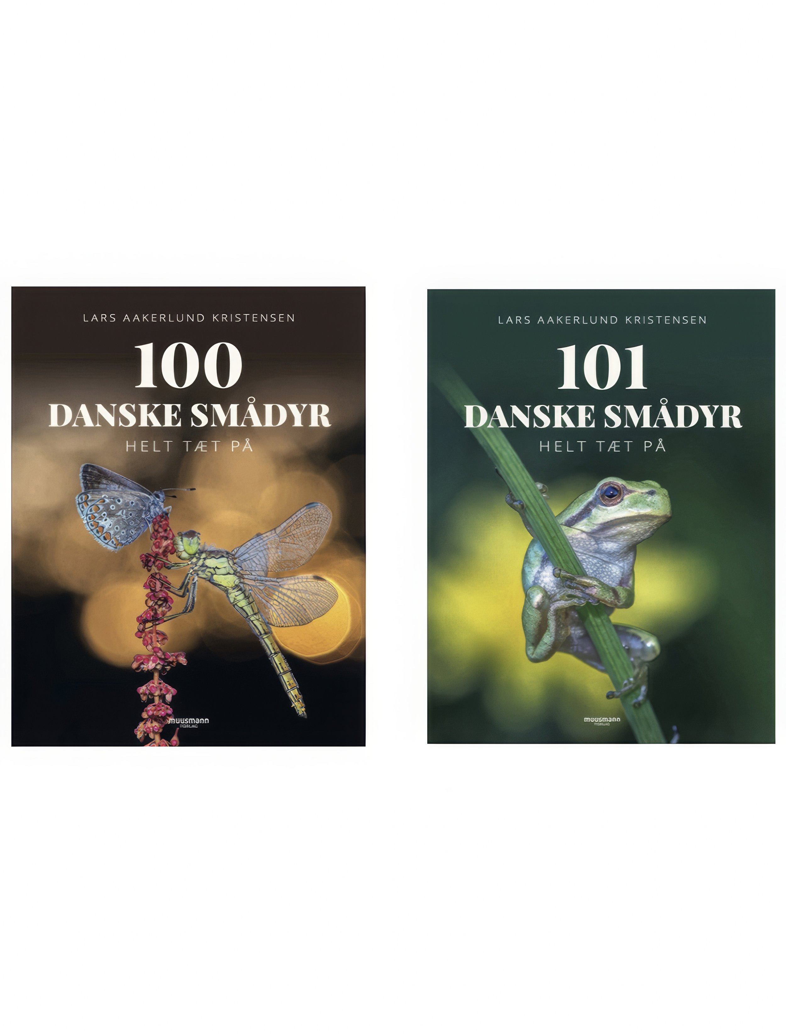 Begge bøger:  100 og 101 danske smådyr - helt tæt på.