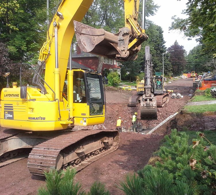 Réfection des infrastructures souterraines rue James-Lemoine