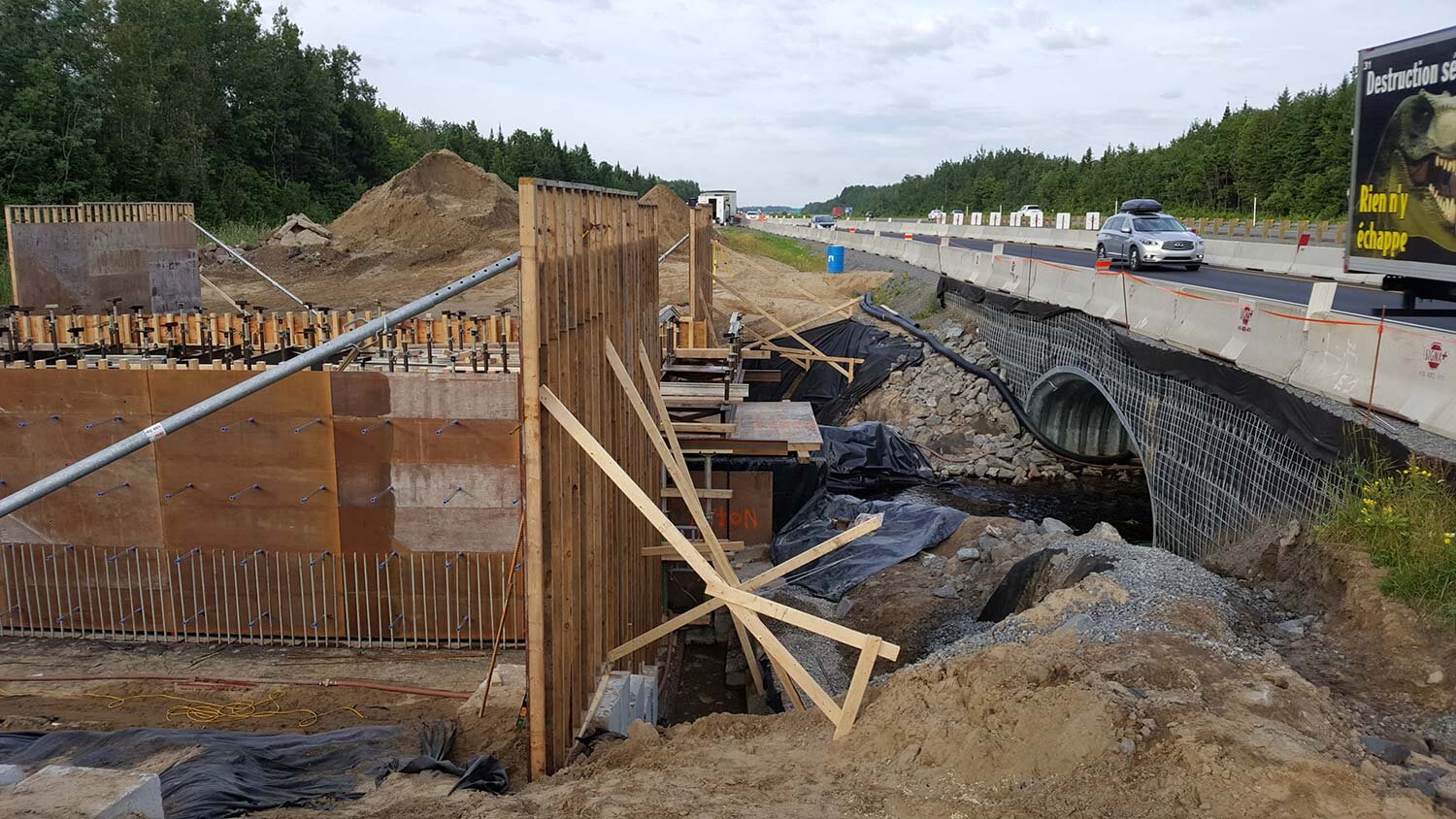 Remplacement d’un pont sur l’autoroute 20 à la hauteur de Manseau