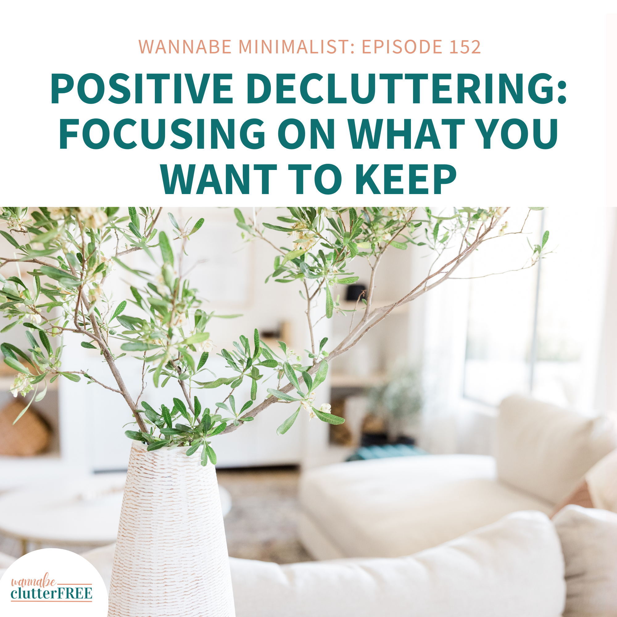 Ep 152: Positive Decluttering: The Benefits of Focusing on What You Want to Keep