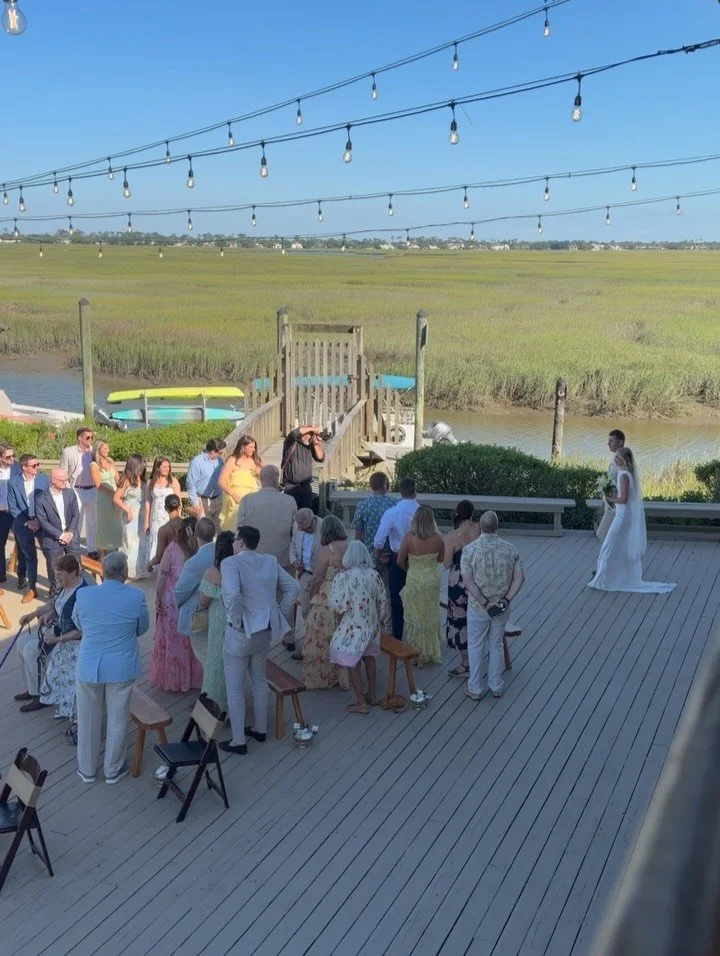 This wedding was inspiration for all the coastal, whimsical details. The bride saw her vision through to fruition using her artistic abilities to design the flowers, hand paint oyster shells, create cocktail hour games, thank you favors and even feat